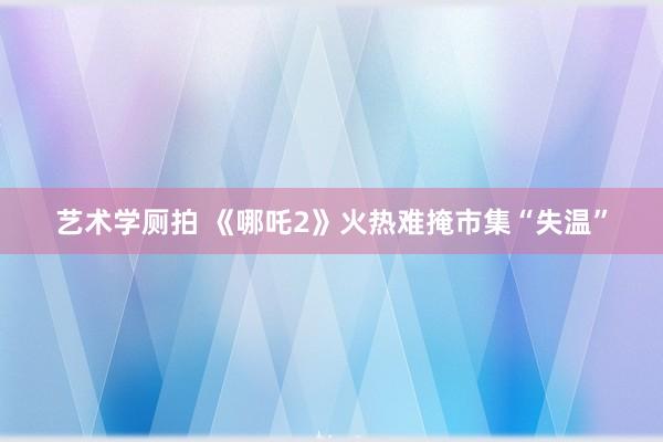 艺术学厕拍 《哪吒2》火热难掩市集“失温”